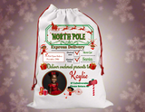 North Pole Santa Gift Sacks